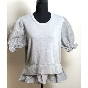 Nanette Lepore Sweater Top Gray One Pice Size XL Cottagecore Sweater Top